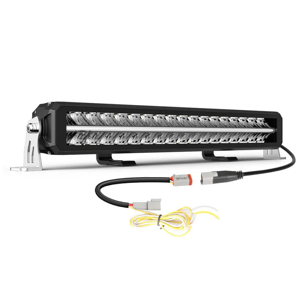 22Inch Polar Bear Series Dual Row Led Light Bar With White&Amber Drl 1