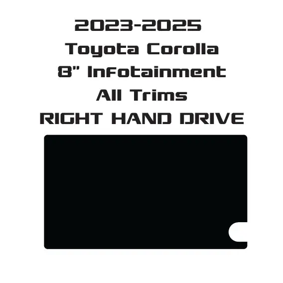 2023-2024 Toyota Rav4 Right Hand Drive | 8" Main Infotainment | Matte/Anti-Glare | Screen Protector Kit 2