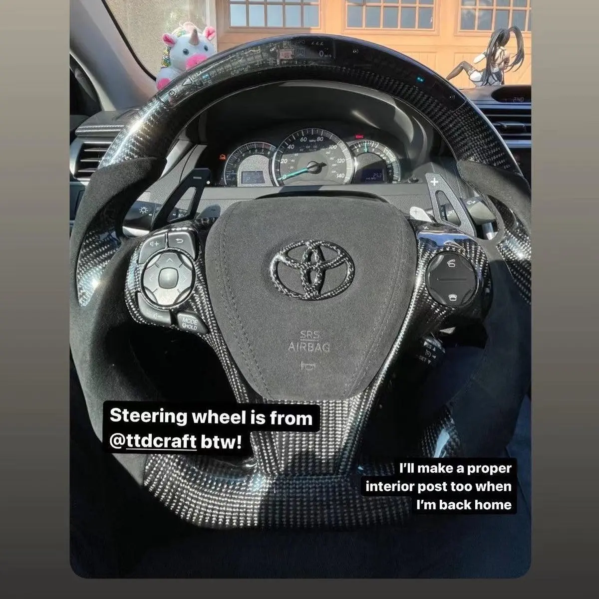 Ttd Craft Toyota 2012-2014 Camry / Venza Carbon Fiber Steering Wheel 1