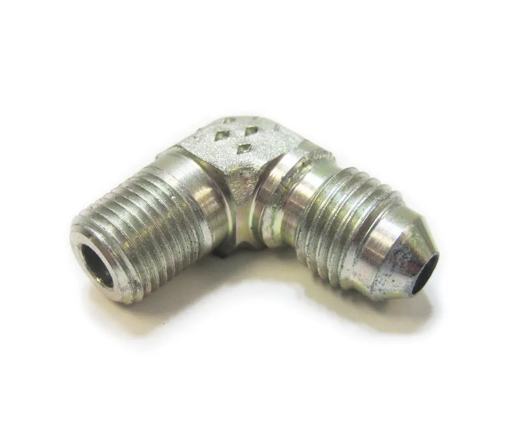 1/8" Npt Male To 7/16-20 Jic Male Short 90, Steel 1
