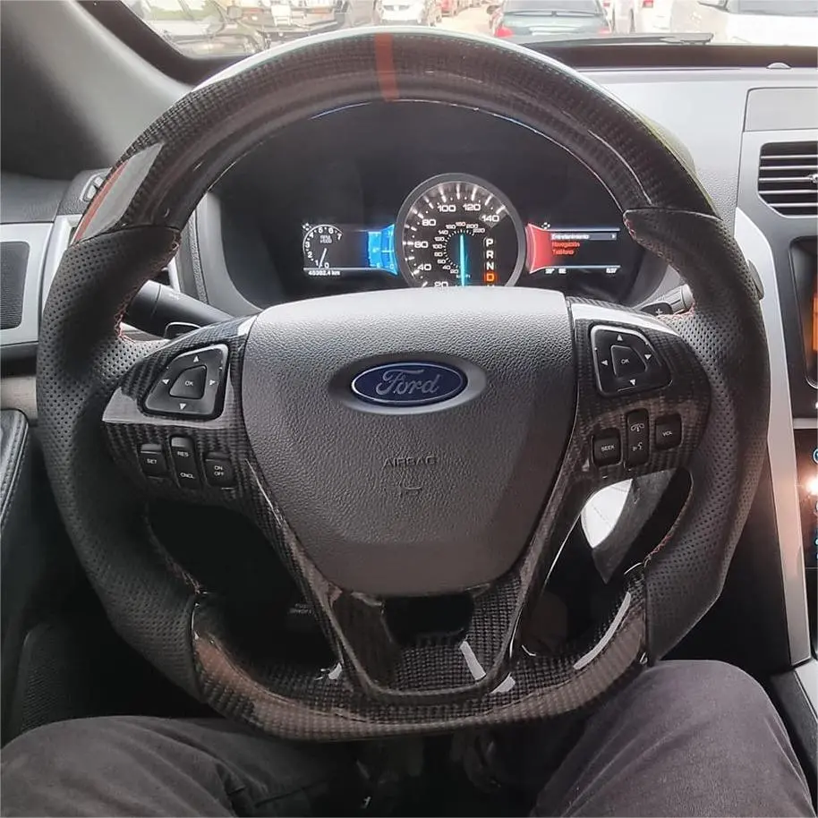 Ttd Craft Ford 2013-2019 Ford Taurus / 2011-2014 Edge / 2011-2015 Explorer / 2011-2020 Flex Carbon Fiber Steering Wheel 1