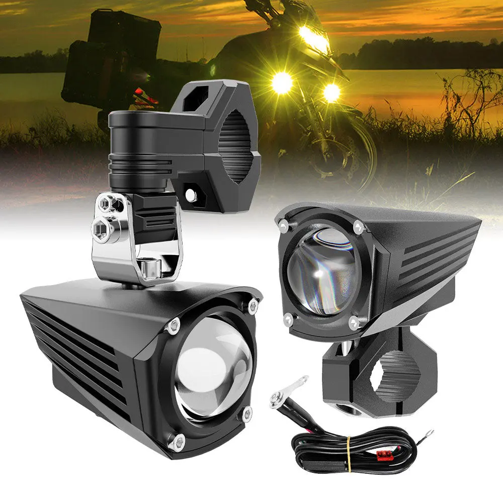 2Inch Mt Series Mini Motorcycle Lights With Wire Harness For 1Inch Tube 1