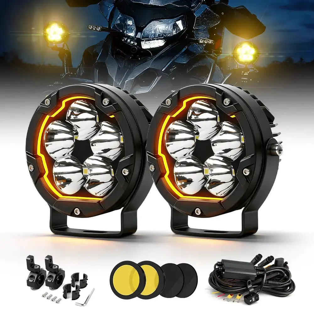 3.5Inch Atlas Series Multi-Mode Led Motorcycle Auxiliary Lights(Set/2Pcs) 1