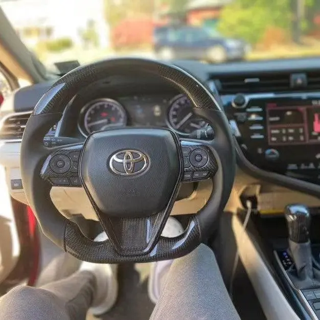 Ttd Craft Toyota 2018 - 2024 Camry Se Xse Trd V6 Venza Carbon Fiber Steering Wheel 1