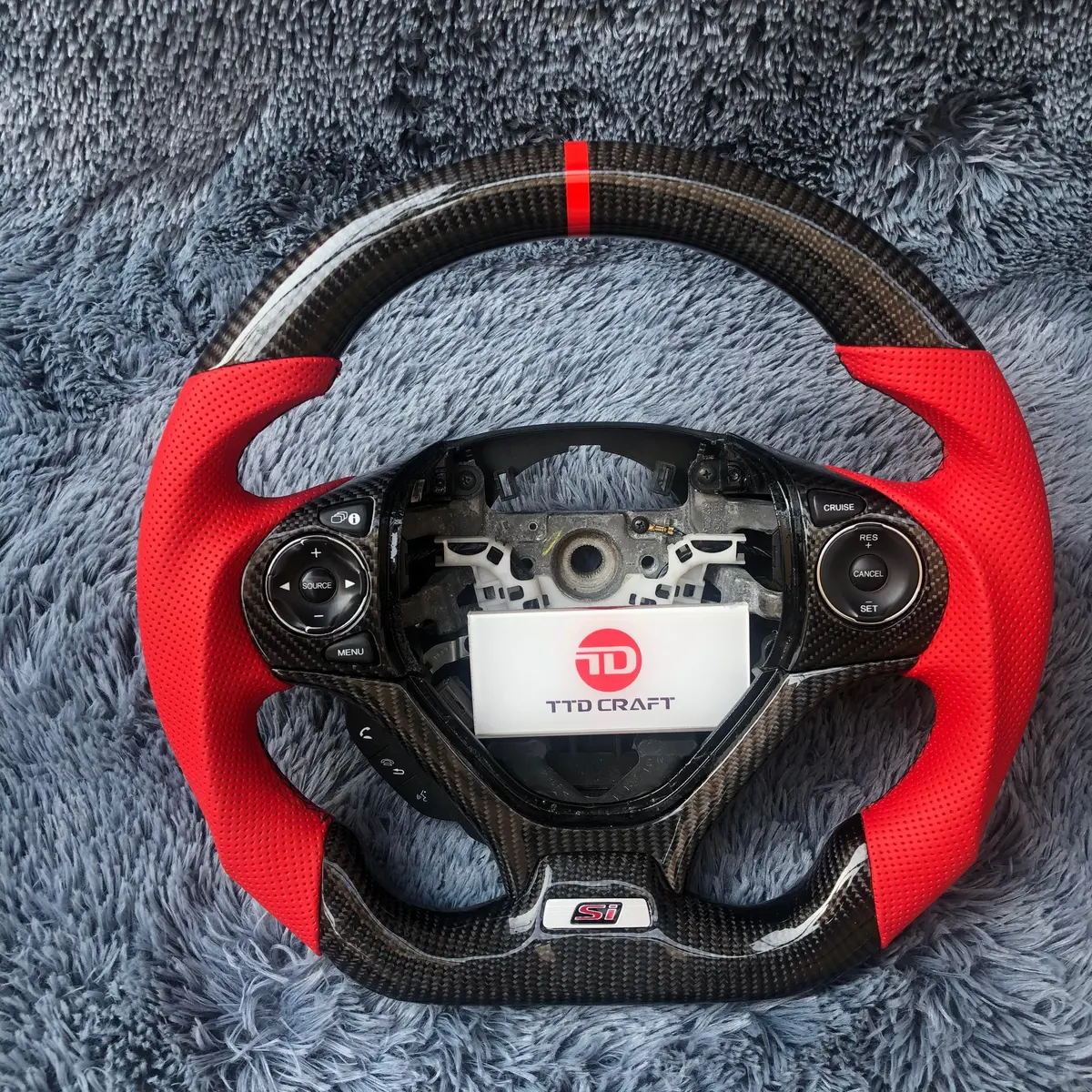 Custom Honda Civic 2012-2015 Carbon Fiber Steering Wheel | Ttd Craft 2