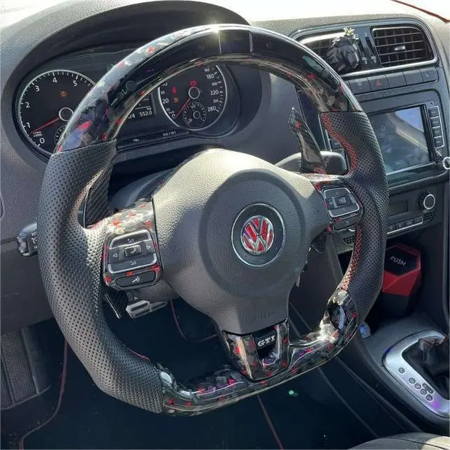 Ttd Craft Vw 2011-2014 Mk6 Gti /R Jetta Carbon Fiber Steering Wheel 1