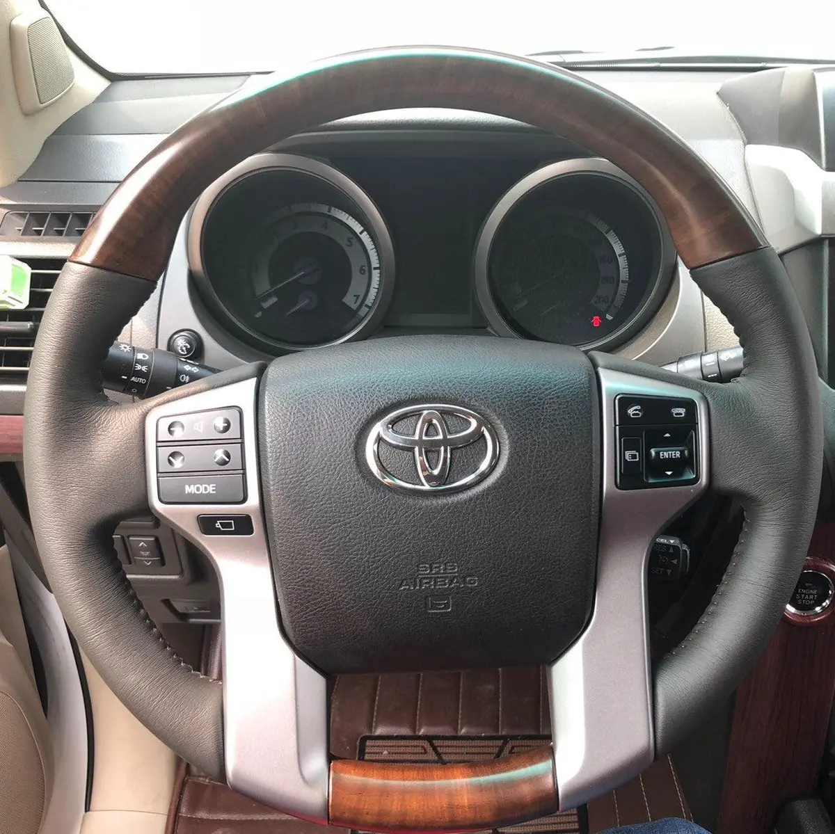 Ttd Craft Toyota 2010-2017 Prado Wood Grain Steering Wheel 1