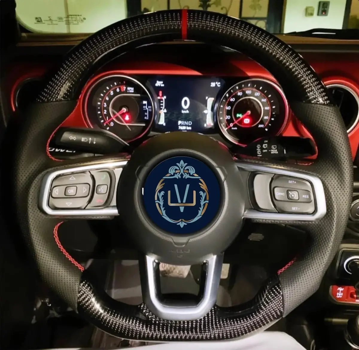 Ttd Craft Jeep 2018-2026 Wrangler / Gladiator Carbon Fiber Steering Wheel 1