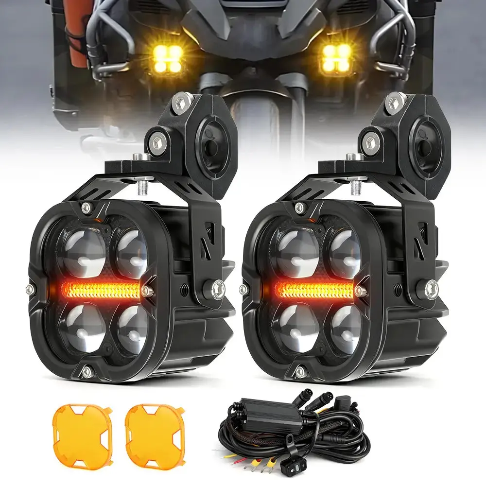 3Inch Ddf Pro Series Led Auxiliary Motorcycle Lights(Set/2Pcs) 1