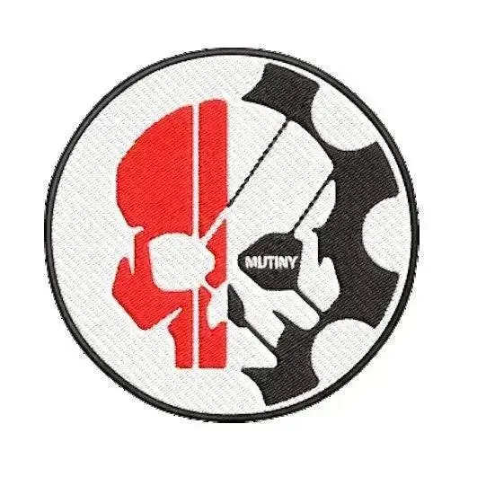 3X3" Large Mutiny™ - Red Komodo Iron On Patch 1