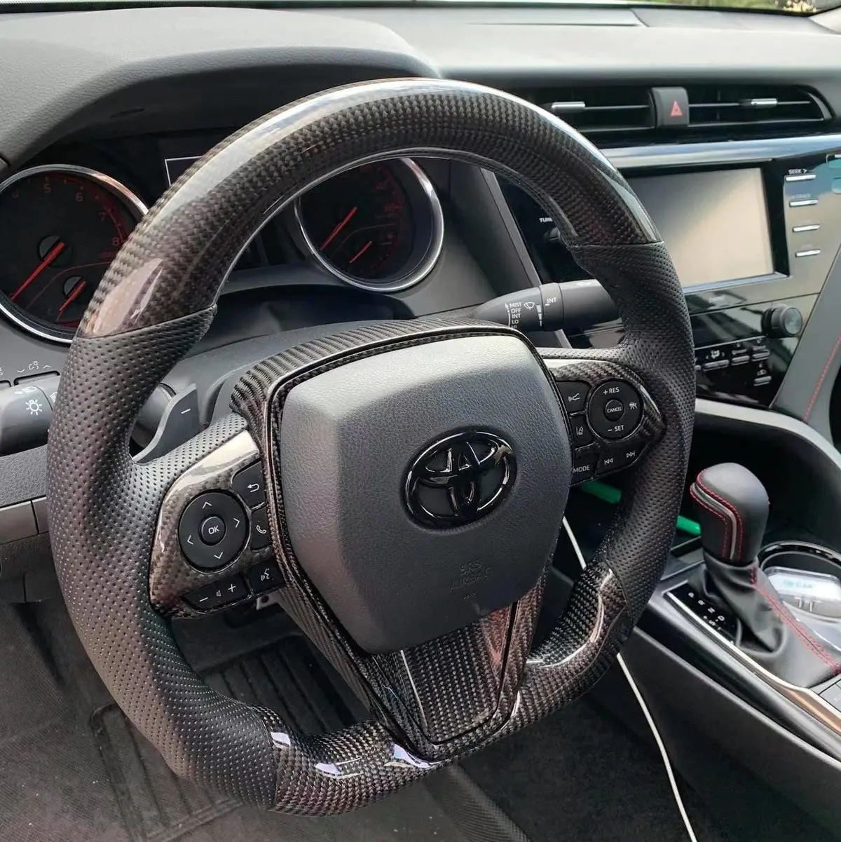 Ttd Craft Toyota 2018-2024 Cmary Se Xse Trd V6  Venza  Carbon Fiber Steering Wheel 1
