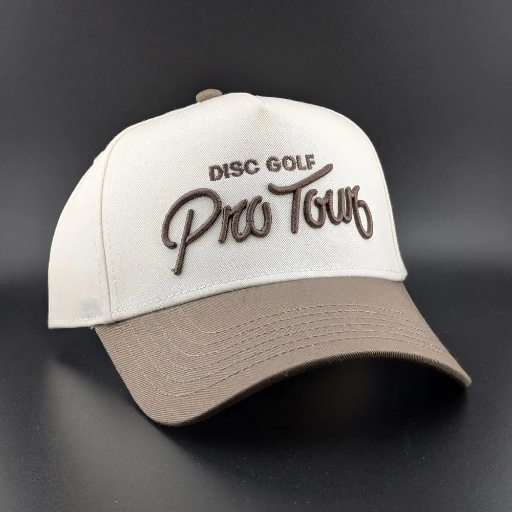 Dgpt Script Embroidered Snapback Hat - Natural/Walnut 1