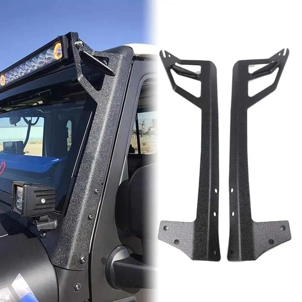 2007-2018 Jeep Wrangler Jk Jku 52Inch Light Bar Roof Mounting Brackets 1