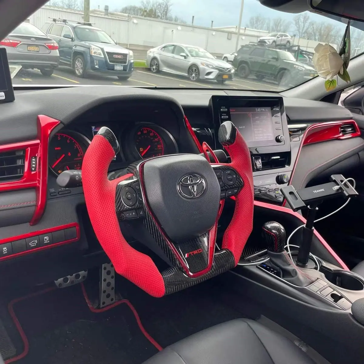 Ttd Craft Toyota 2018-2024 Camry Xse Trd V6 Venza  Carbon Fiber Steering Wheel 1