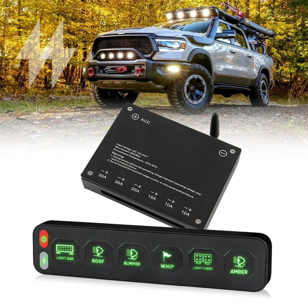 Universal 6 Gang Switch Panel System With Wireless Control 1