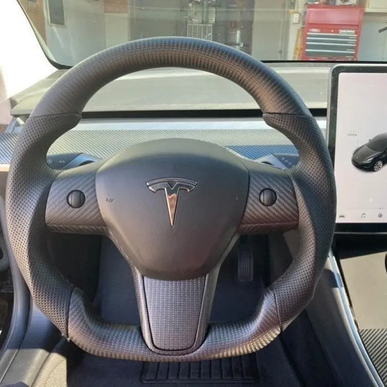 Ttd Craft Tesla Model 3 Y Carbon Fiber Steering Wheel 1