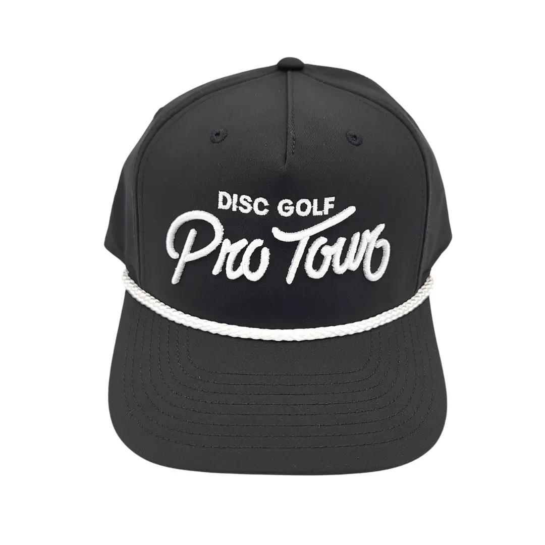 Dgpt Script Embroidered Five Panel Rope Snapback - Black 1