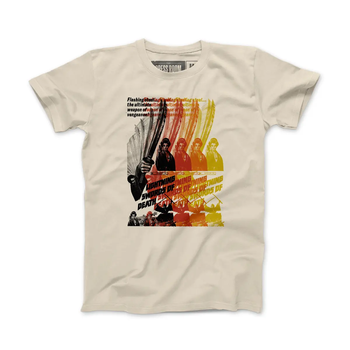 Lightning Swords Of Death Vintage Ad Block T-Shirt 1