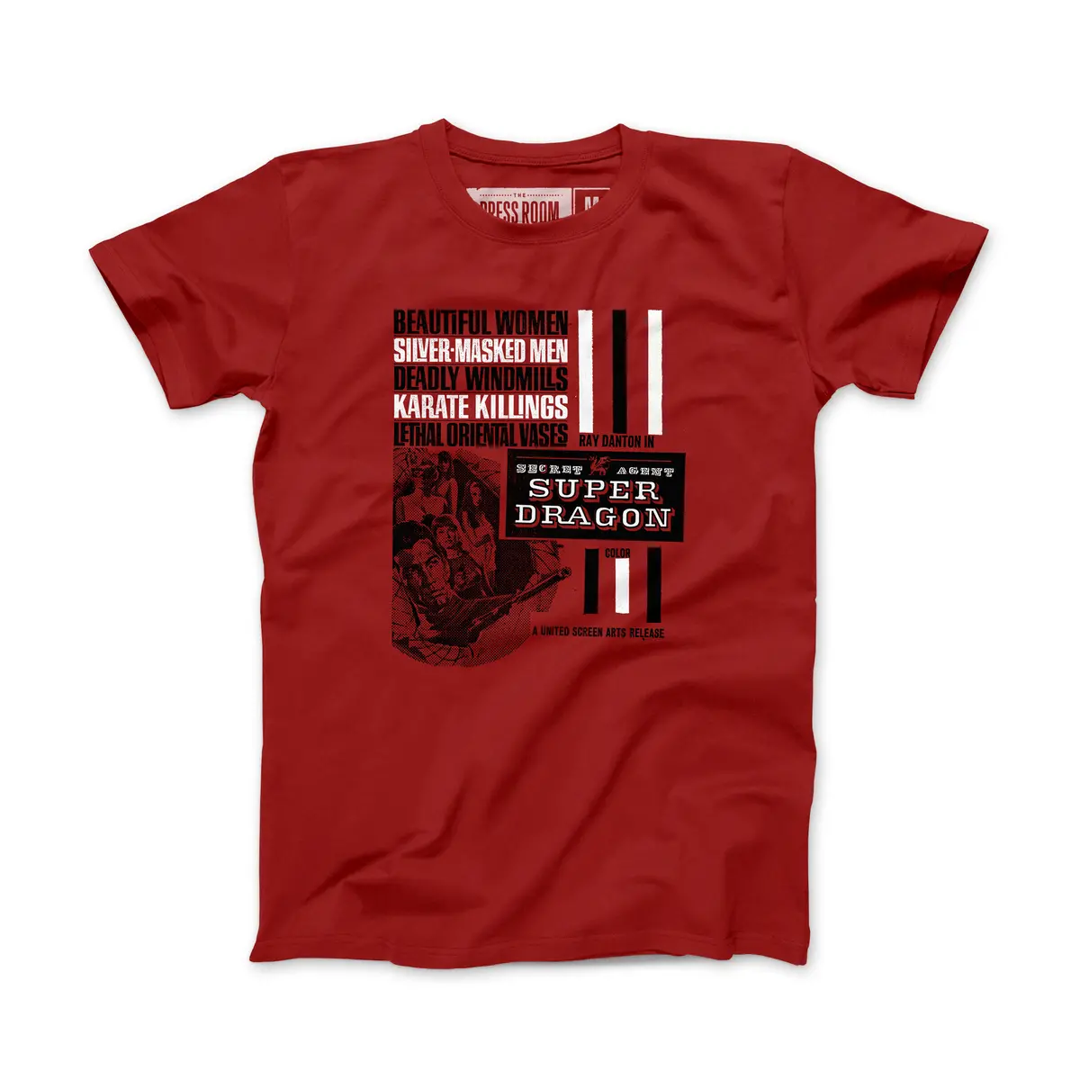 Secret Agent Super Dragon Vintage Ad Block T-Shirt 1