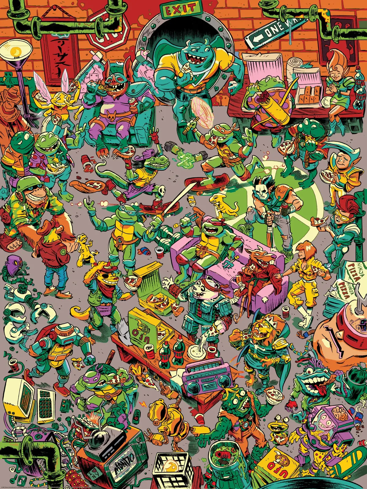 Teenage Mutant Ninja Turtles "Pizza Party" Variant Poster 1