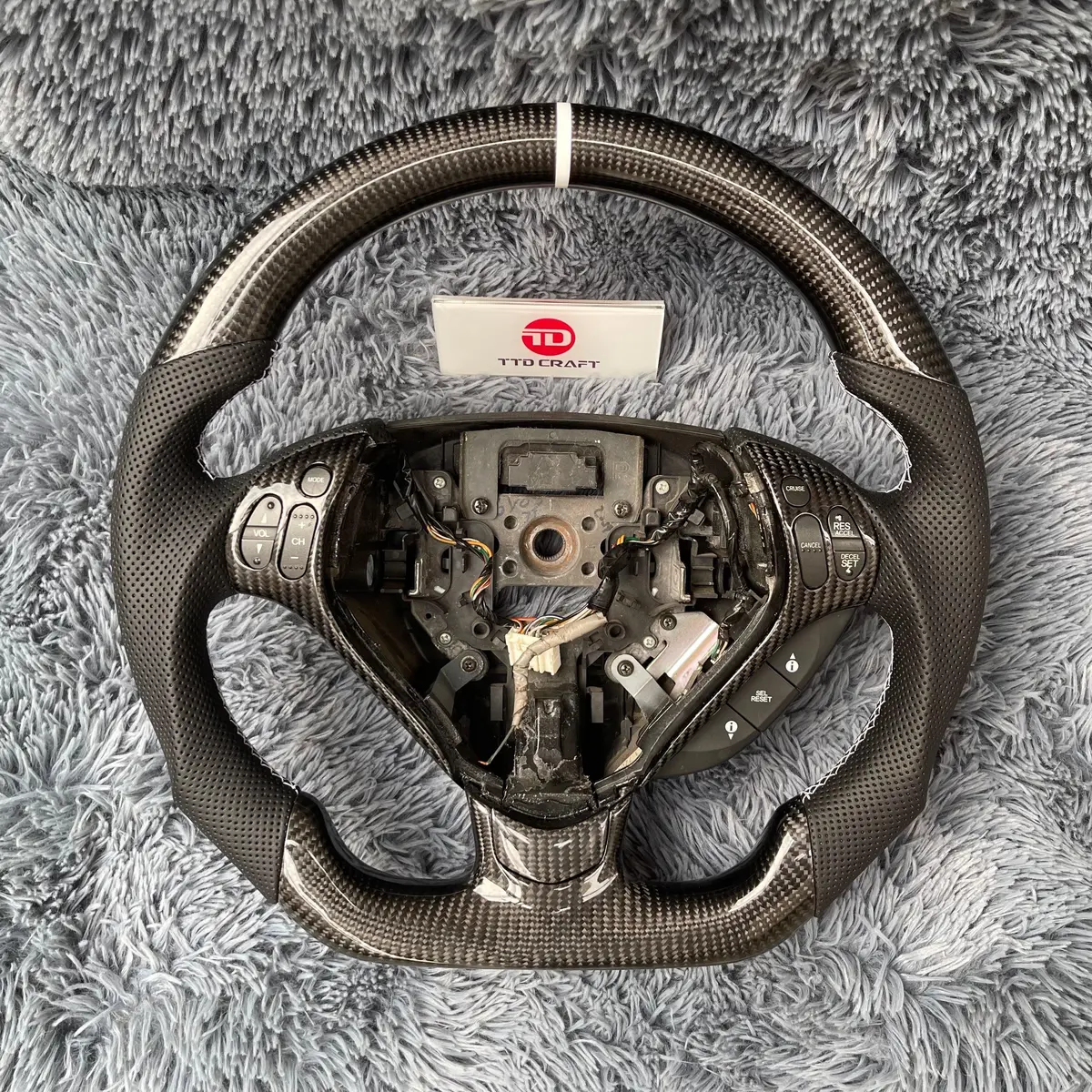 Acura 2007-2008 Tl Carbon Fiber Steering Wheel |Ttd Craft 1