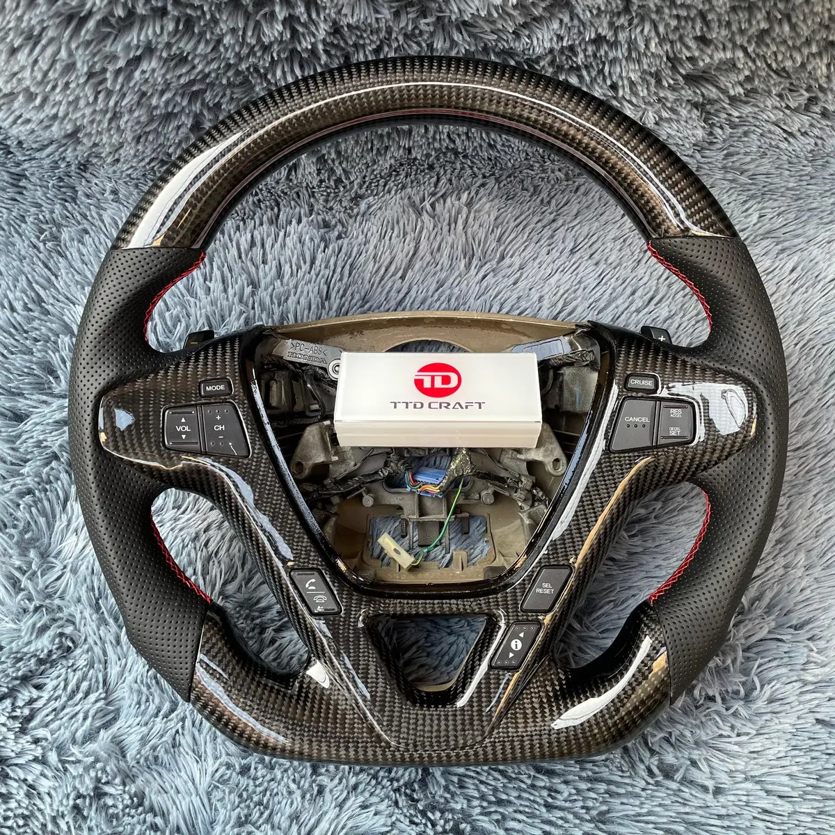 Acura 2007-2013 Mdx Real Carbon Fiber Steering Wheel |Ttd Craft 1