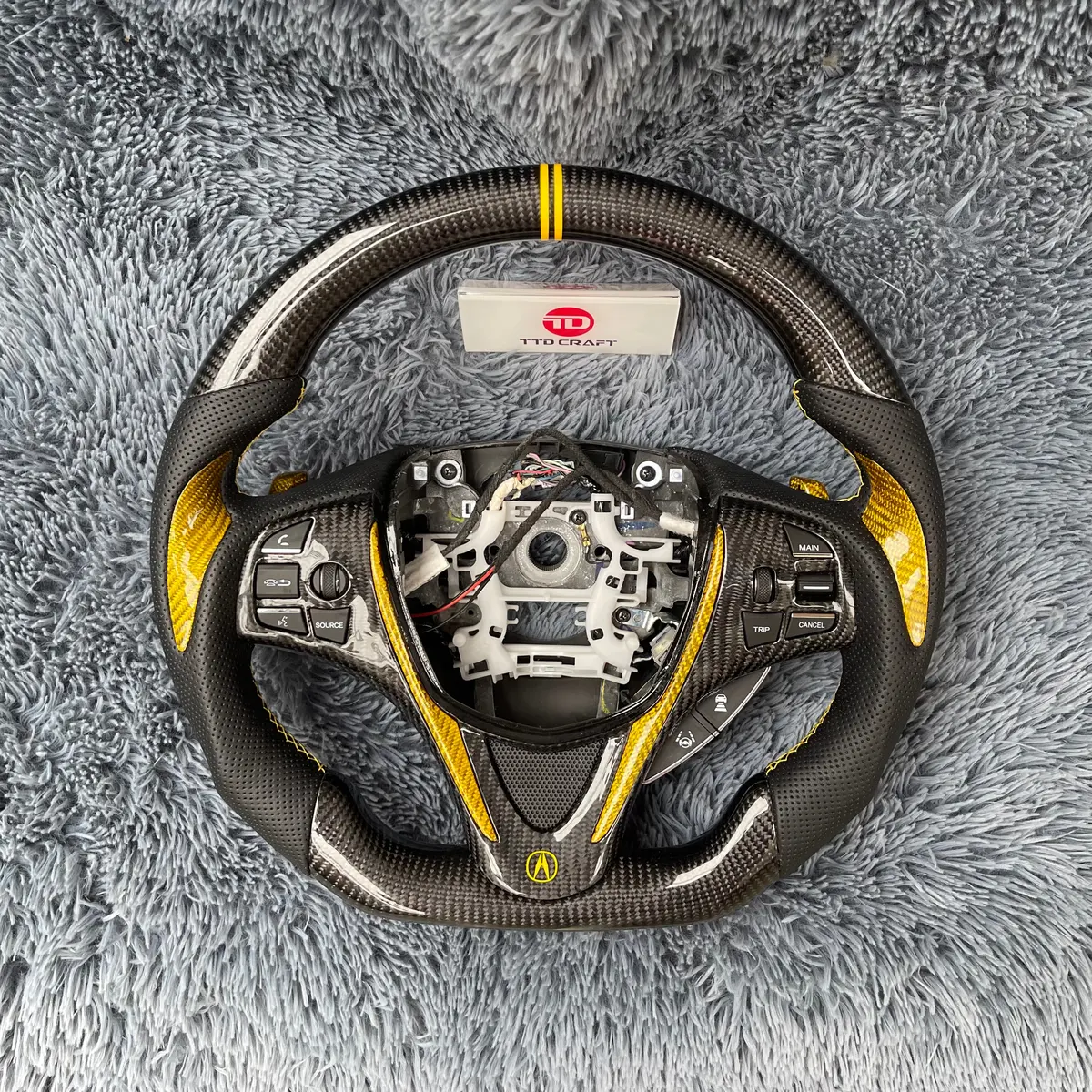 Custom Acura Mdx/Tlx 2015-2020 Luxury Carbon Fiber Steering Wheel |Ttd Craft 1