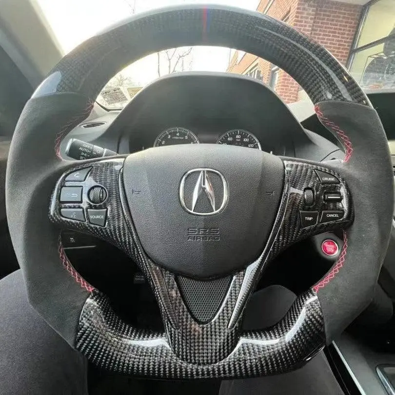 Acura 2015-2020 Tlx /Mdx Alcantara Carbon Fiber Steering Wheel |Ttd Craft 1