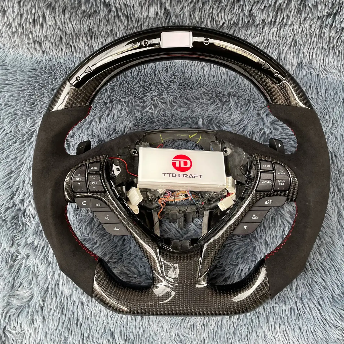 Acura Tl 2009-2014 Led Carbon Fiber Steering Wheel |Ttd Craft 1