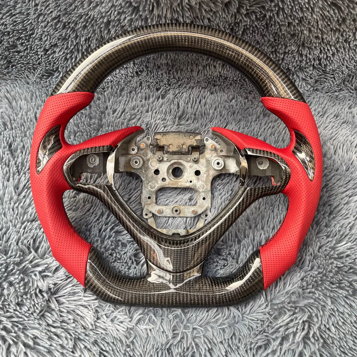 Acura Tsx 2009-2014 Carbon Fiber Steering Wheel With Carbon Grips |Ttd Craft 1