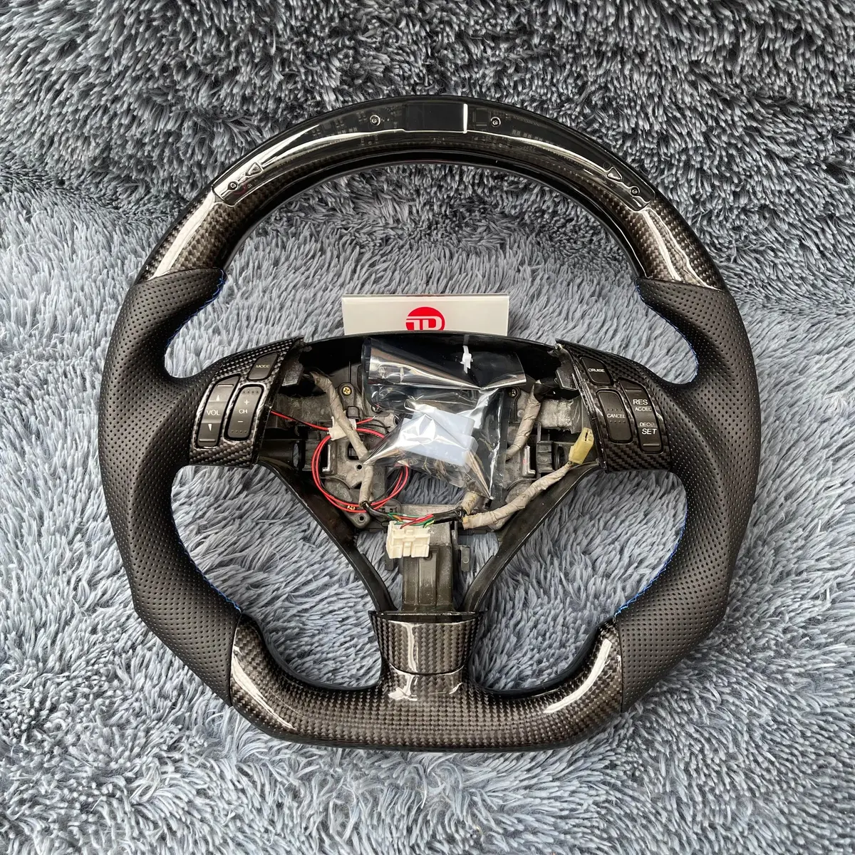 Acura Tsx 2004-2008 Carbon Fiber Steering Wheel With Led |Ttd Craft 1