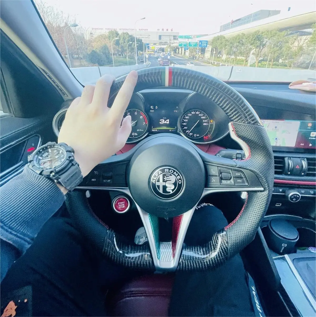 Alfa Romeo Giulia Stelvio Real Carbon Fiber Steering Wheel|Ttd Craft 1