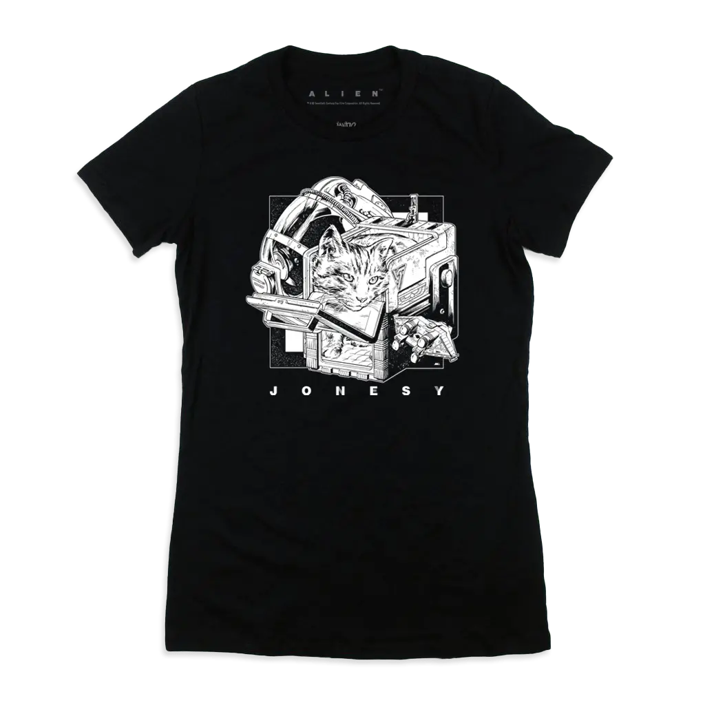 Alien – Jonesy T-Shirt (Black & White) 1