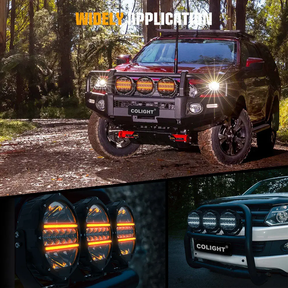 Colight 9Inch Round L5 Series Offroad Led Driving Light With White&Yellow Drl 2