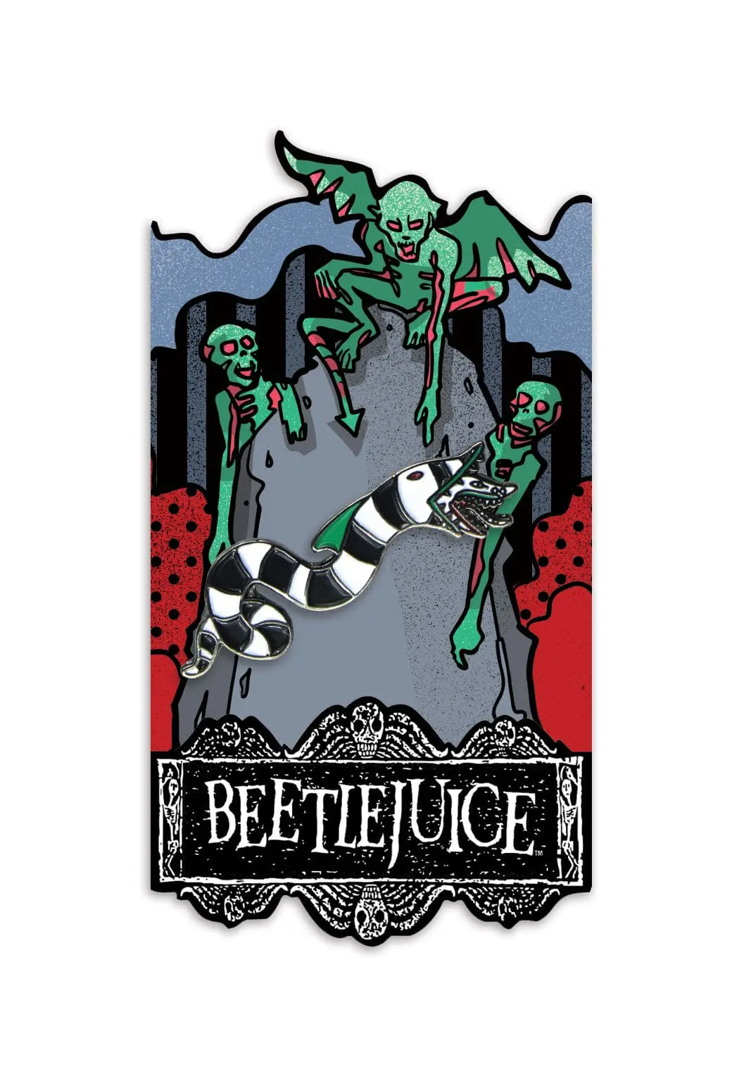 Beetlejuice: Sandworm Enamel Pin 1