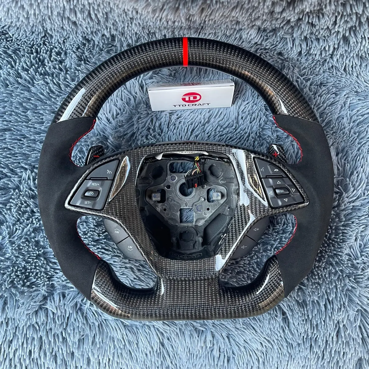 Carbon Fiber Steering Wheel For Corvette C7 2014-2019 |Ttd Craft 1