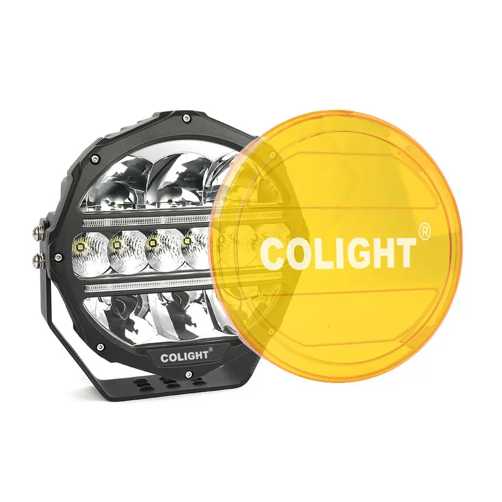 Protective Cover For 7Inch/9Inch L5 Series Led Driving Light-Yellow/Black(Set/2Pc) 1