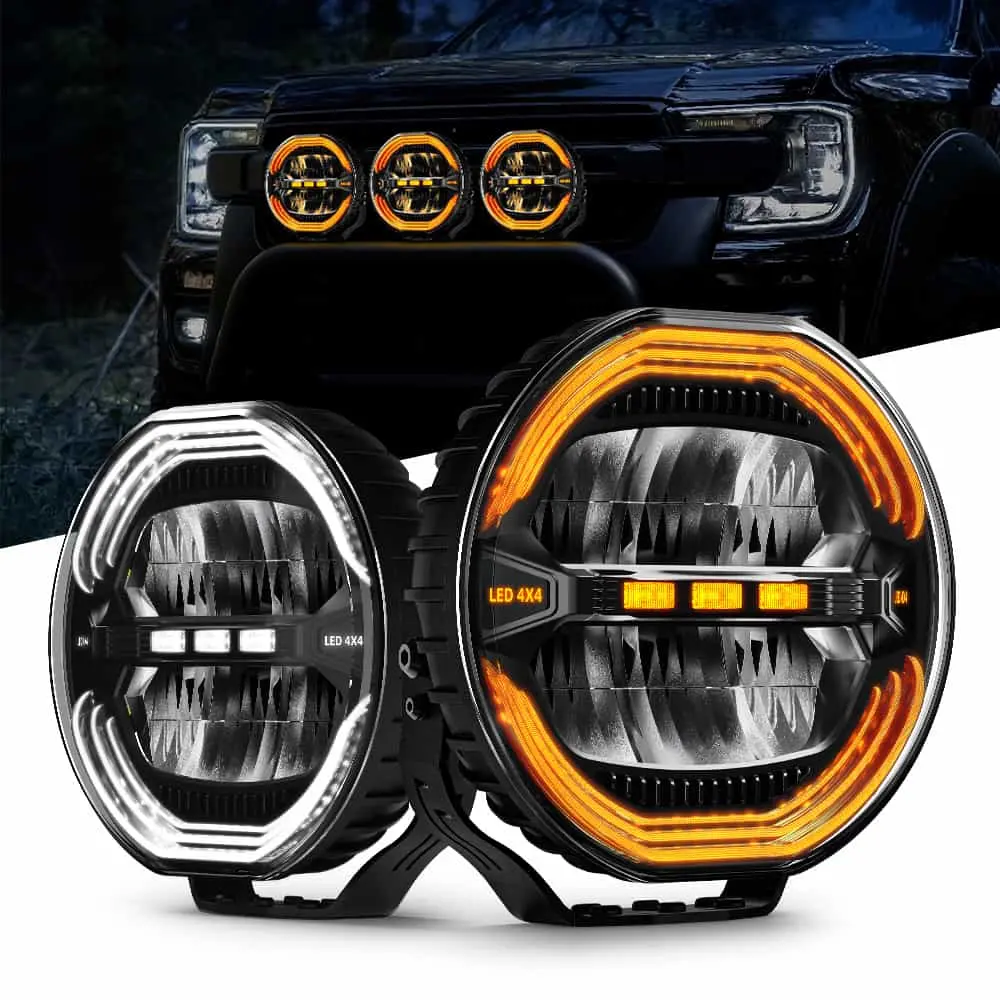 Colight 9Inch Sharkx Series Offroad Driving Light-Hi Low Beam& Dual Color Drl 3