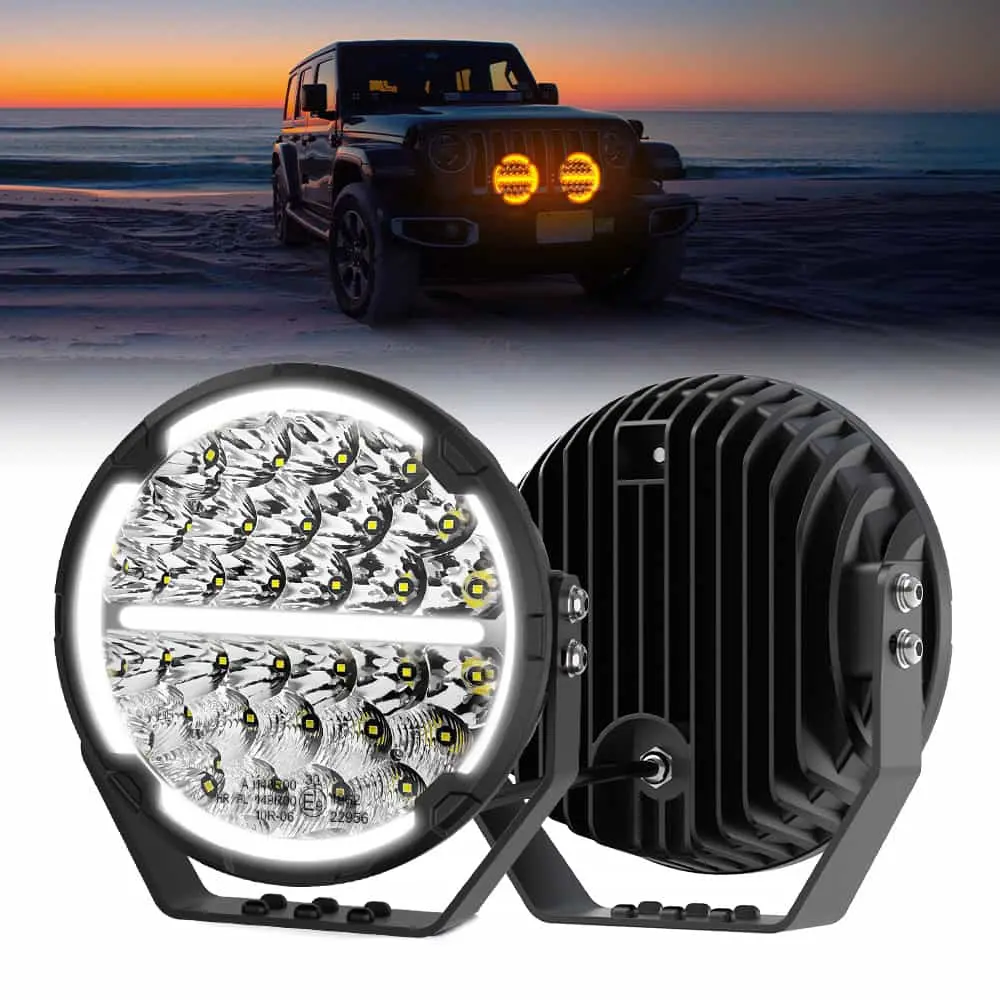 Colight 9Inch Trailblazer Series E9 Marked Led Driving Lights With Yellow&White Drl(Set/Pair) 1