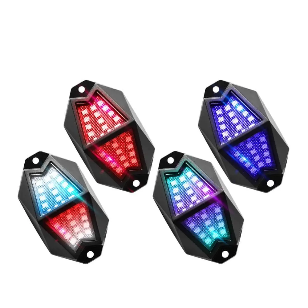 Rgb Rock Lights 210 Degrees Wide Angle With Remote/App Controller(12Pcs/Set) 1
