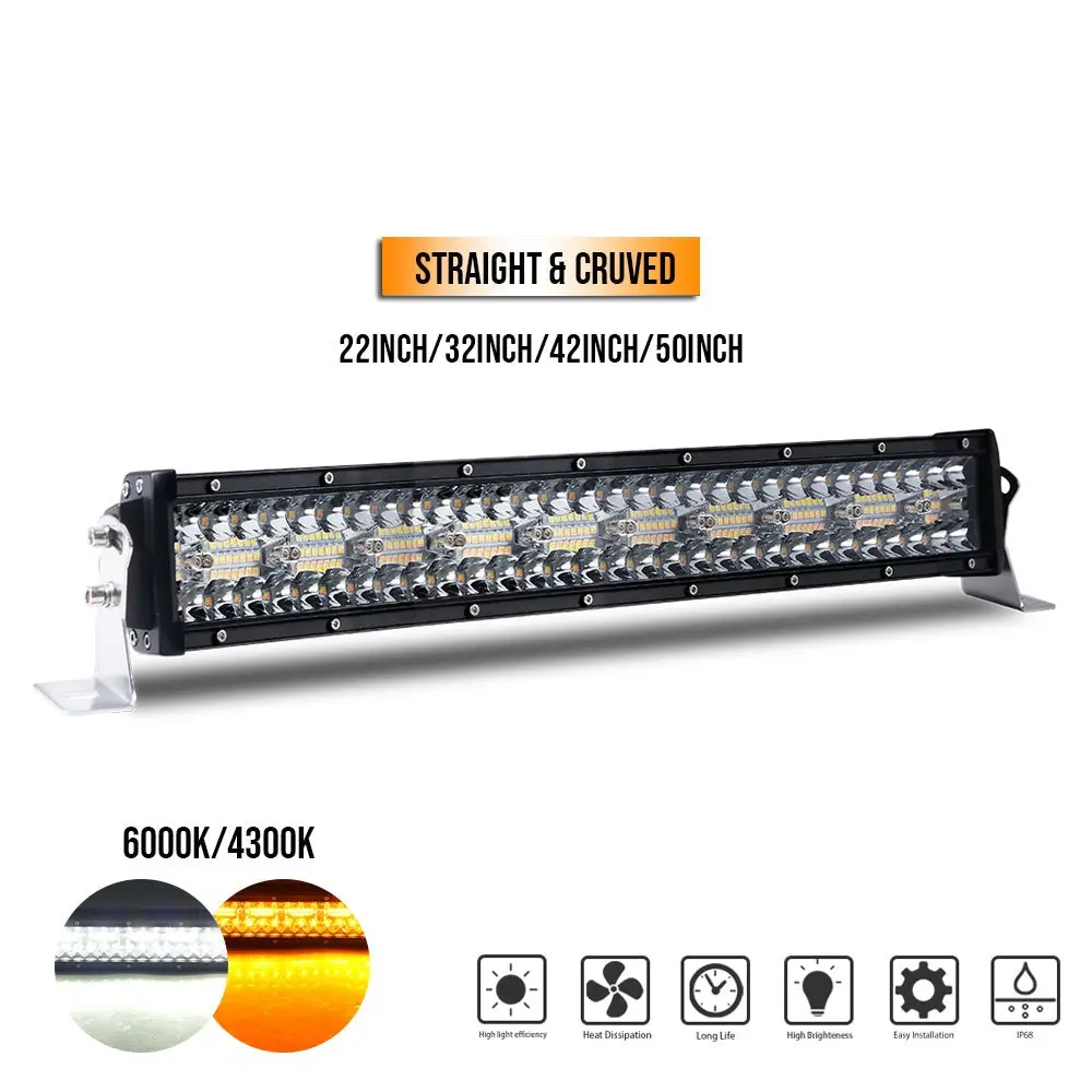 Rqt31 Series 22-50 Inch Straight Combo Series Strobe Led Light Bars 1