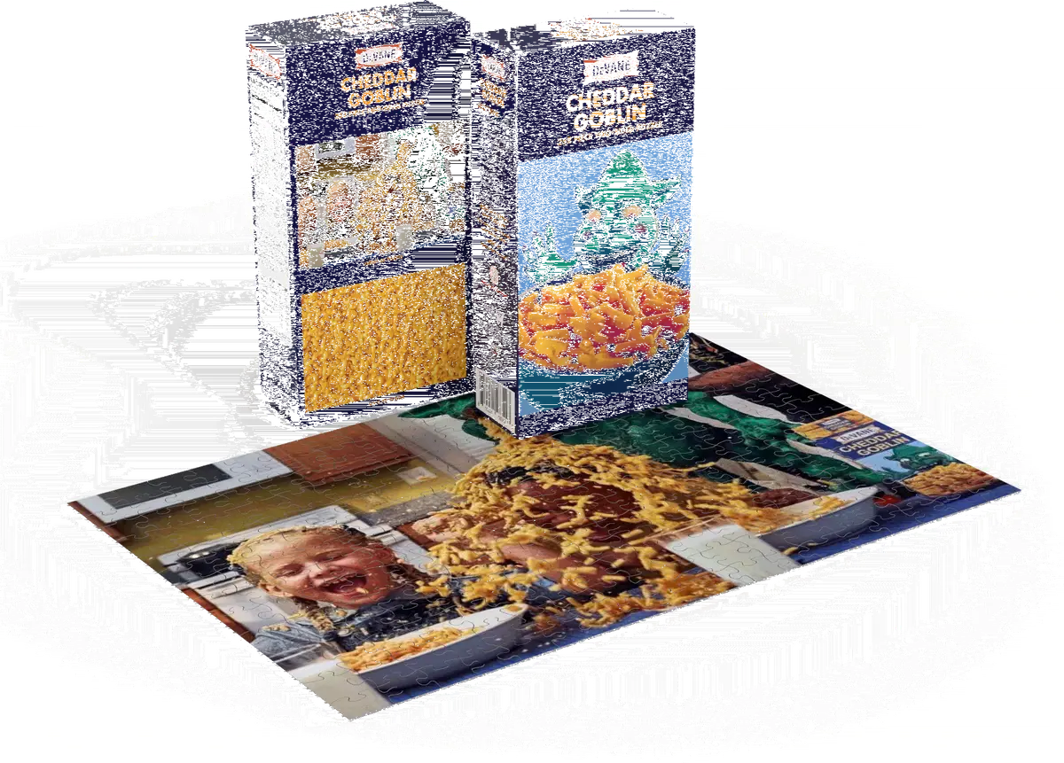Mandy – Cheddar Goblin 252-Piece, 2-Sided Puzzle 1
