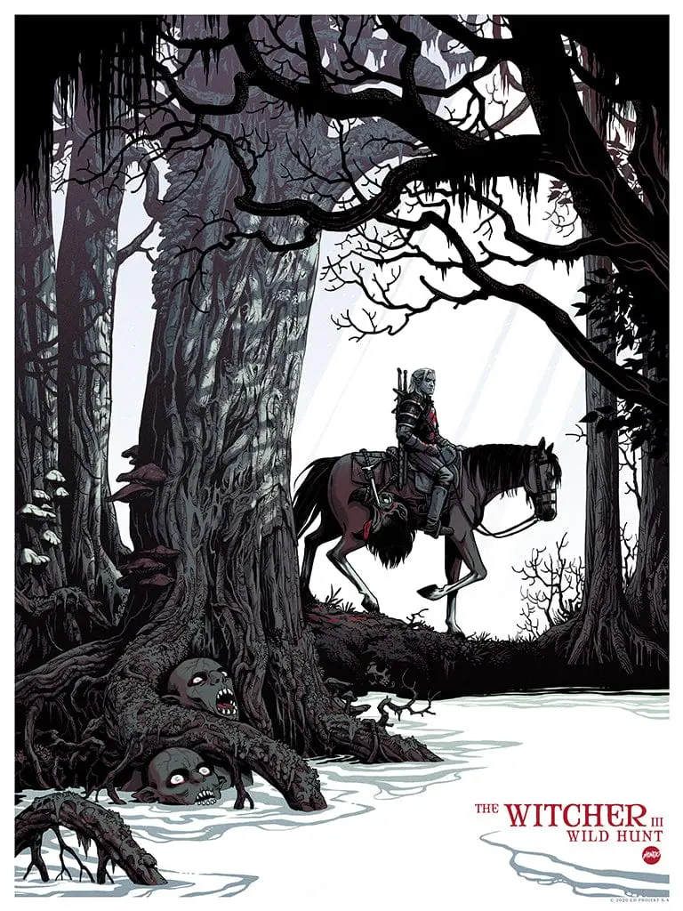 The Witcher 3 Screenprinted Poster 1