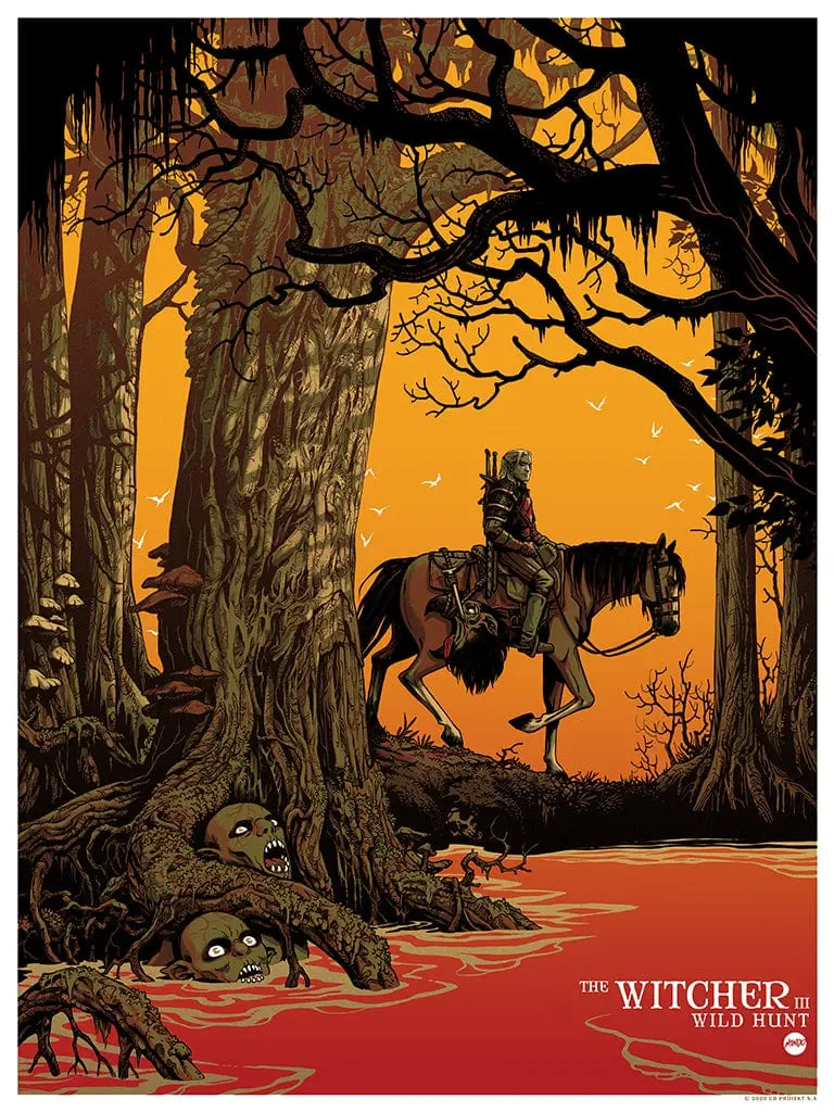 The Witcher 3 Variant Screenprinted Poster 1
