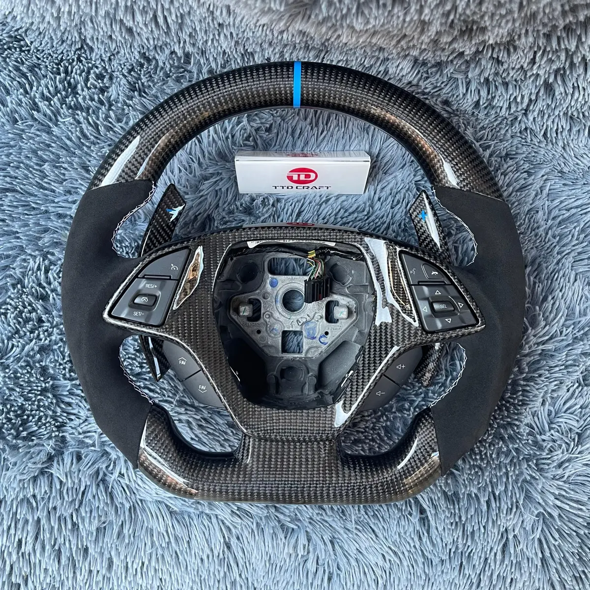 Custom Corvette C7 2014-2019 Carbon Fiber Steering Wheel|Ttd Craft 1
