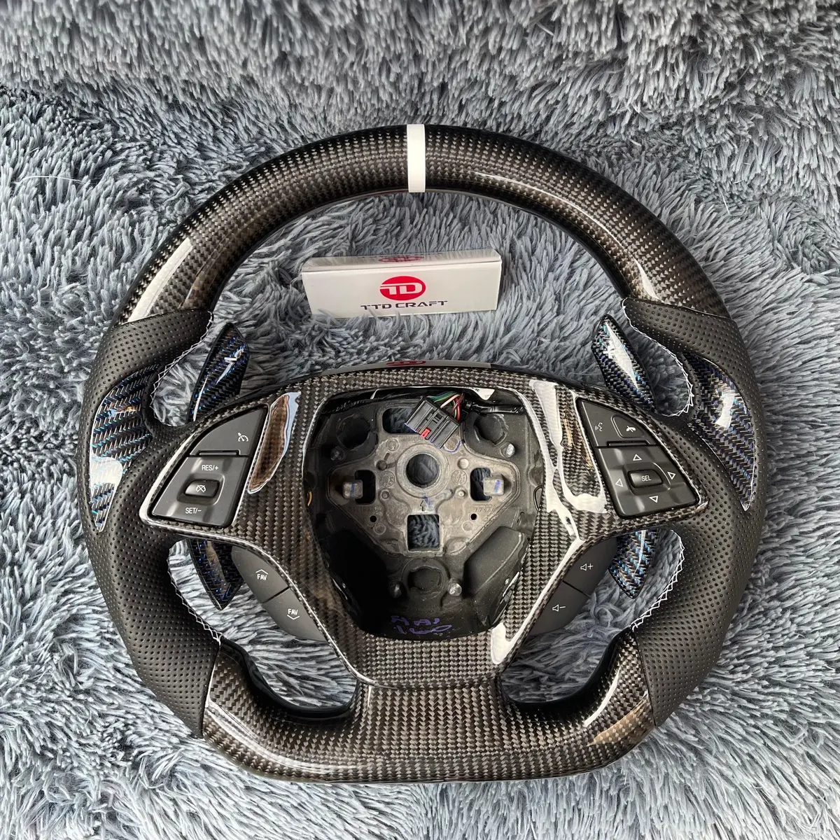 Custom Corvette 2014-2019 C7 Carbon Fiber Steering Wheel |Ttd Craft 1