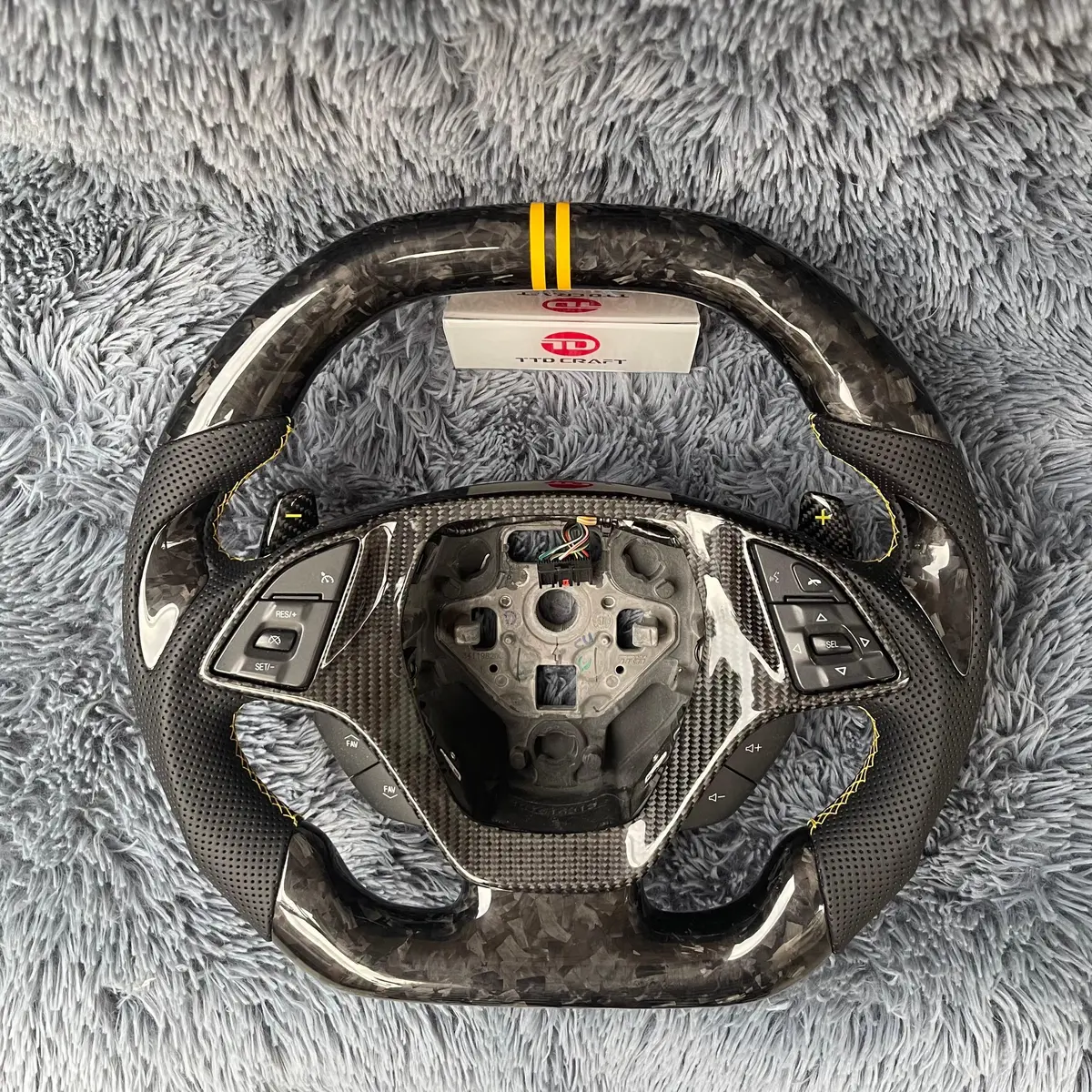 Custom Forged Carbon Fiber Steering Wheel Corvette C7 |Ttd Craft 1