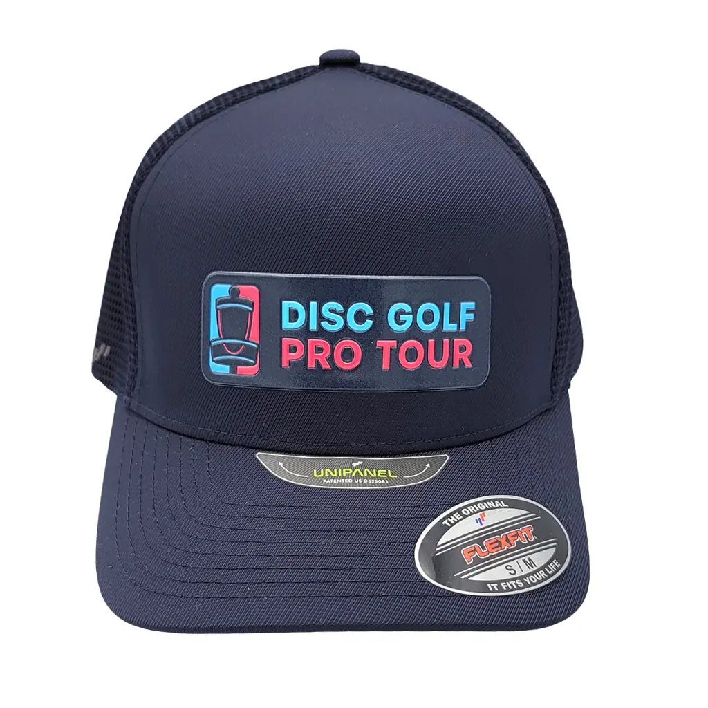 Dgpt Bar Stamp Hat - Navy Flexfit Unipanel Trucker 1