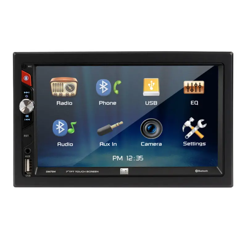 Dual Dm724 Double-Din Mechless Receiver With Bluetooth 1