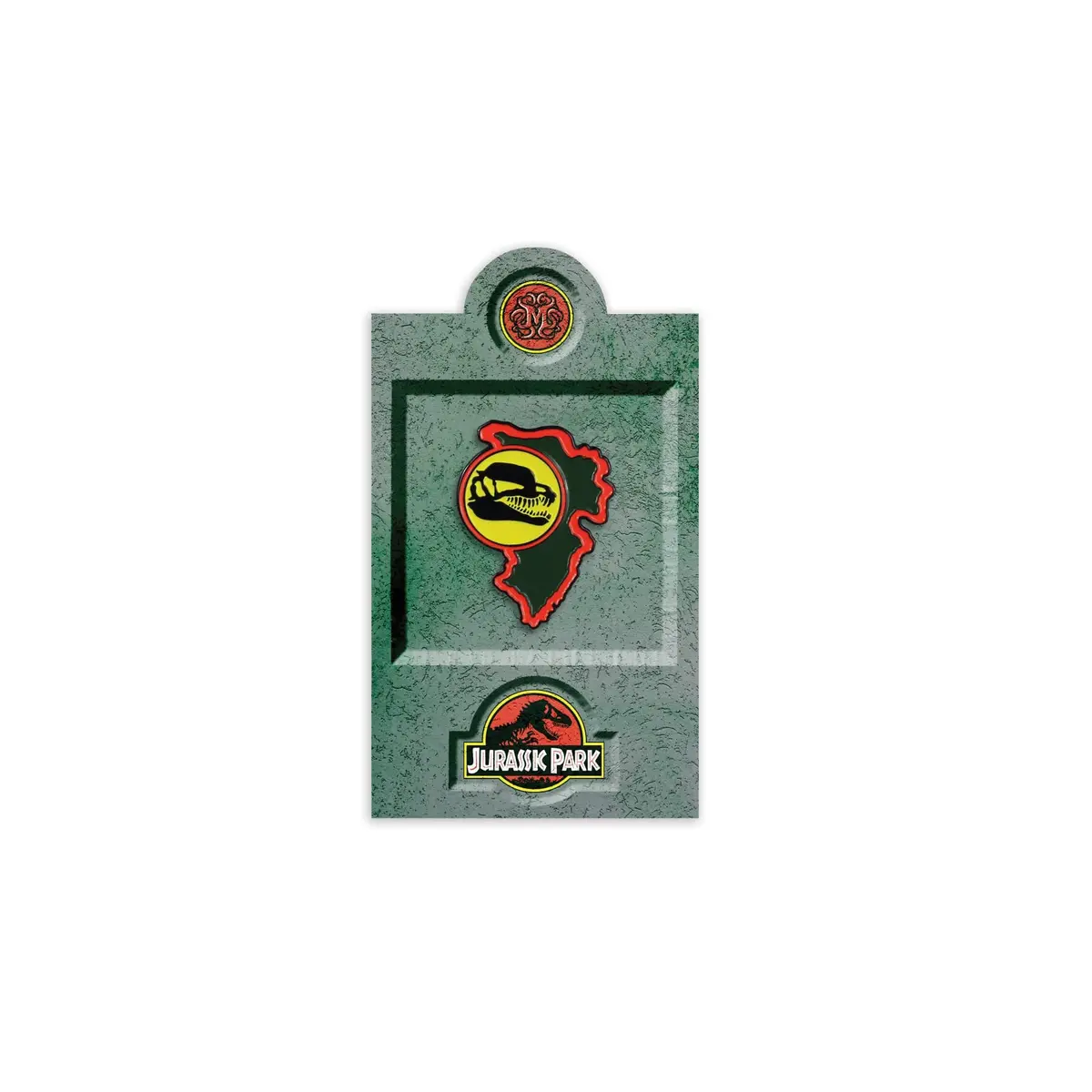 Jurassic Park – Dilophosaurus Paddock Sign Enamel Pin 1